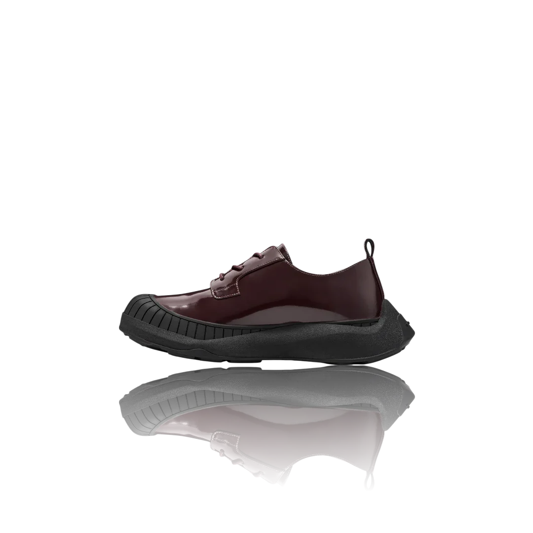 Burgundy Leather Oxford Shoes
