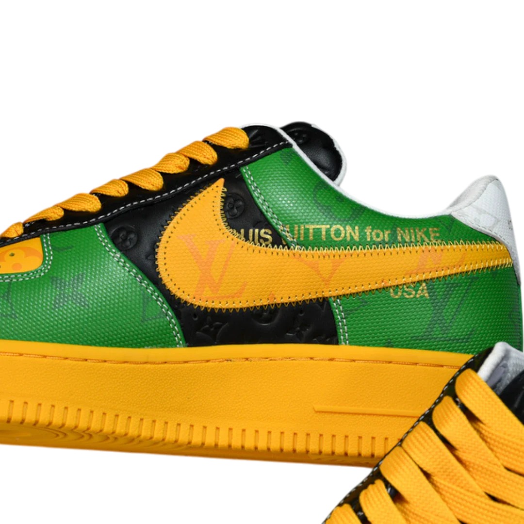 Louis Vuittоп x AF1 By Virgil Abloh 'Black Green Yellow'