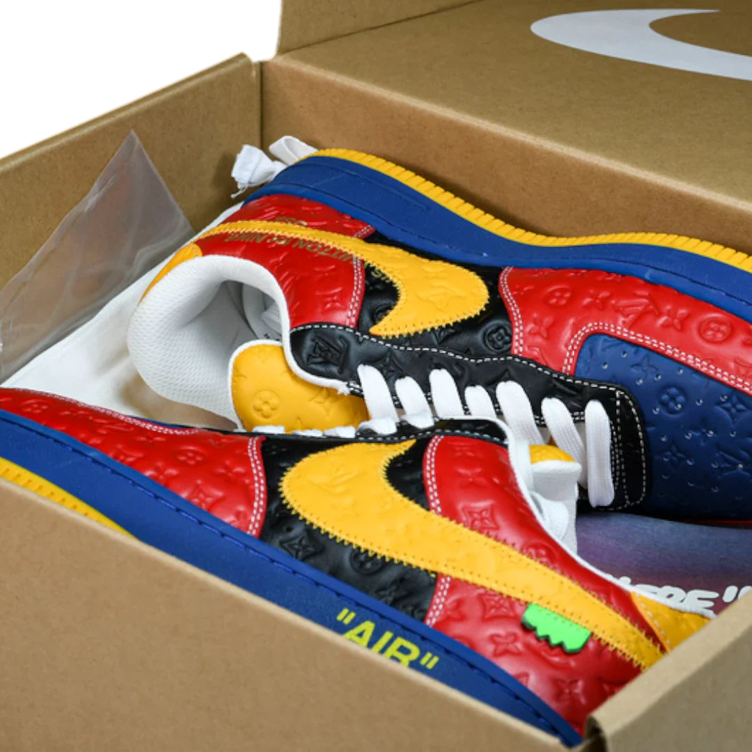 Louis Vuittоп x AF1 By Virgil Abloh 'Red Blue Yellow'