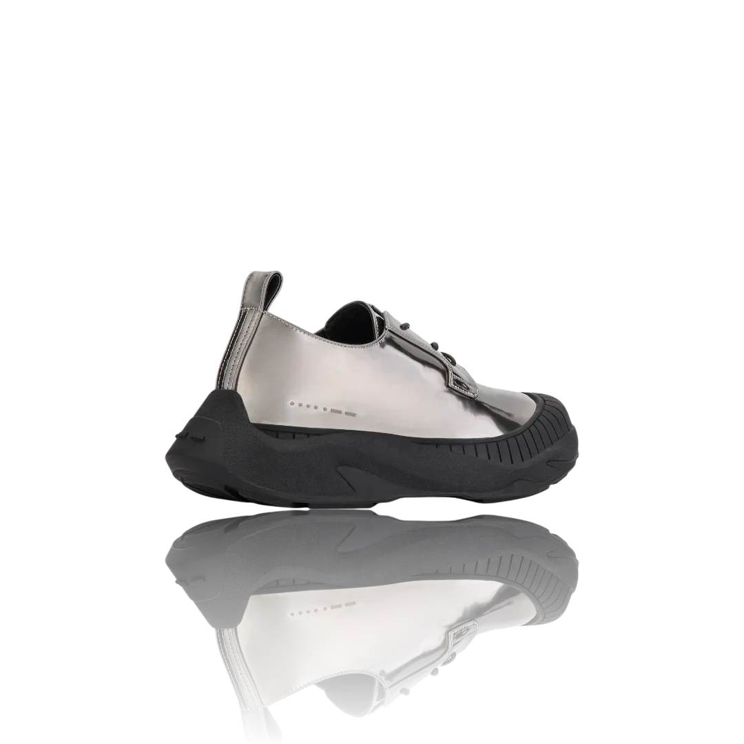 Gunmetal Patent-Leather Oxford Shoes