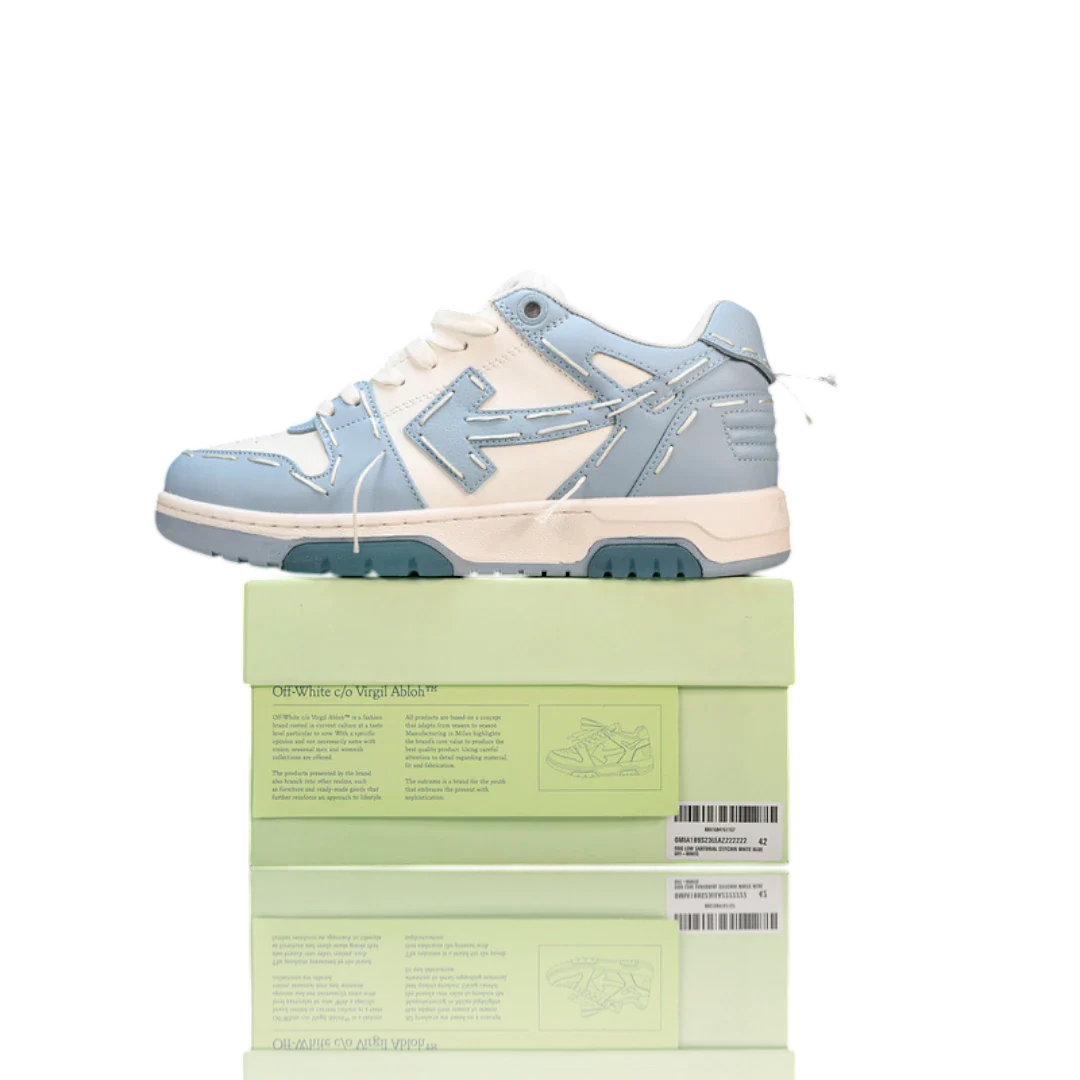 Off-White Out Of Office Low Top - Sartorial Stitch 'White Light Blue'
